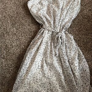 Betseys Boutique White and Black Floral Dress